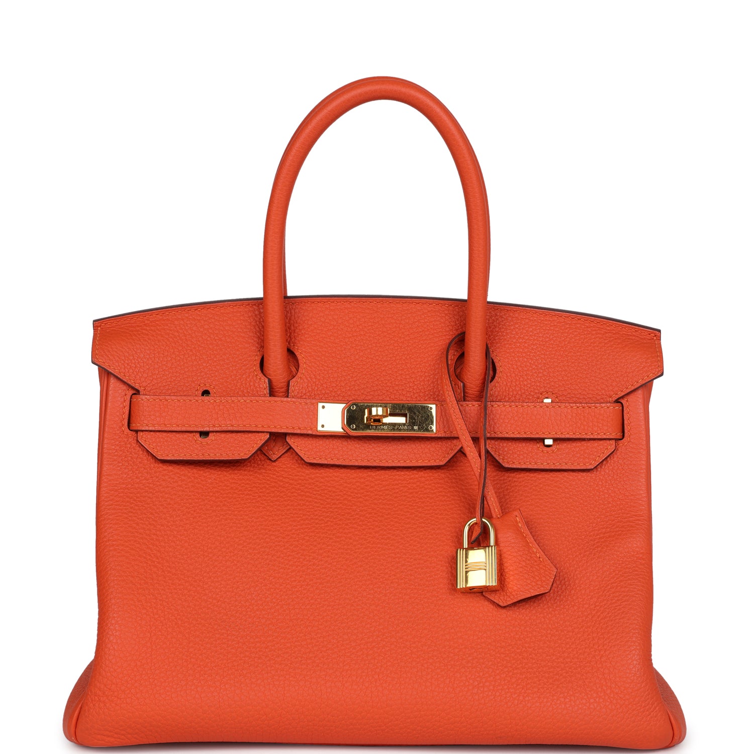 New Hermes Birkin 30 Feu Togo Gold Hardware