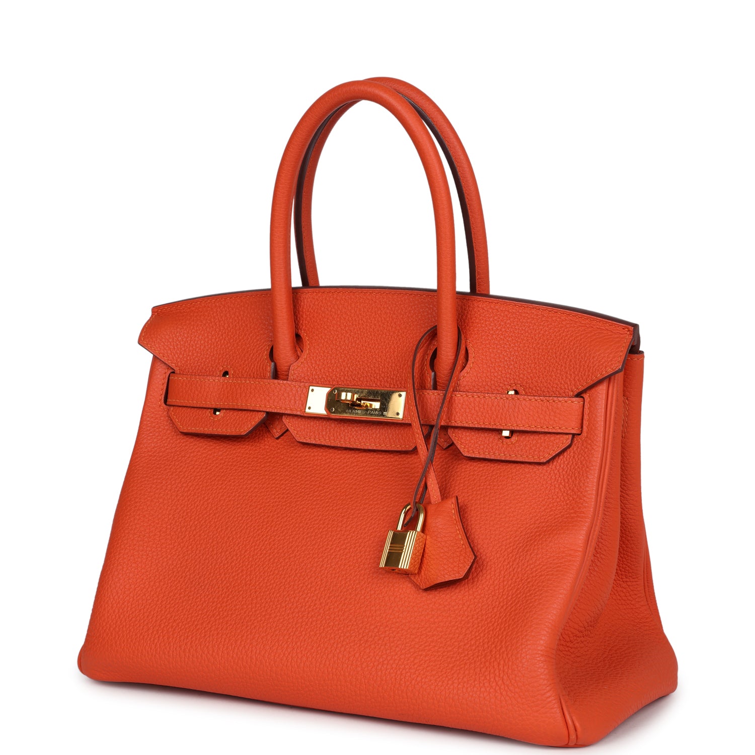 New Hermes Birkin 30 Feu Togo Gold Hardware