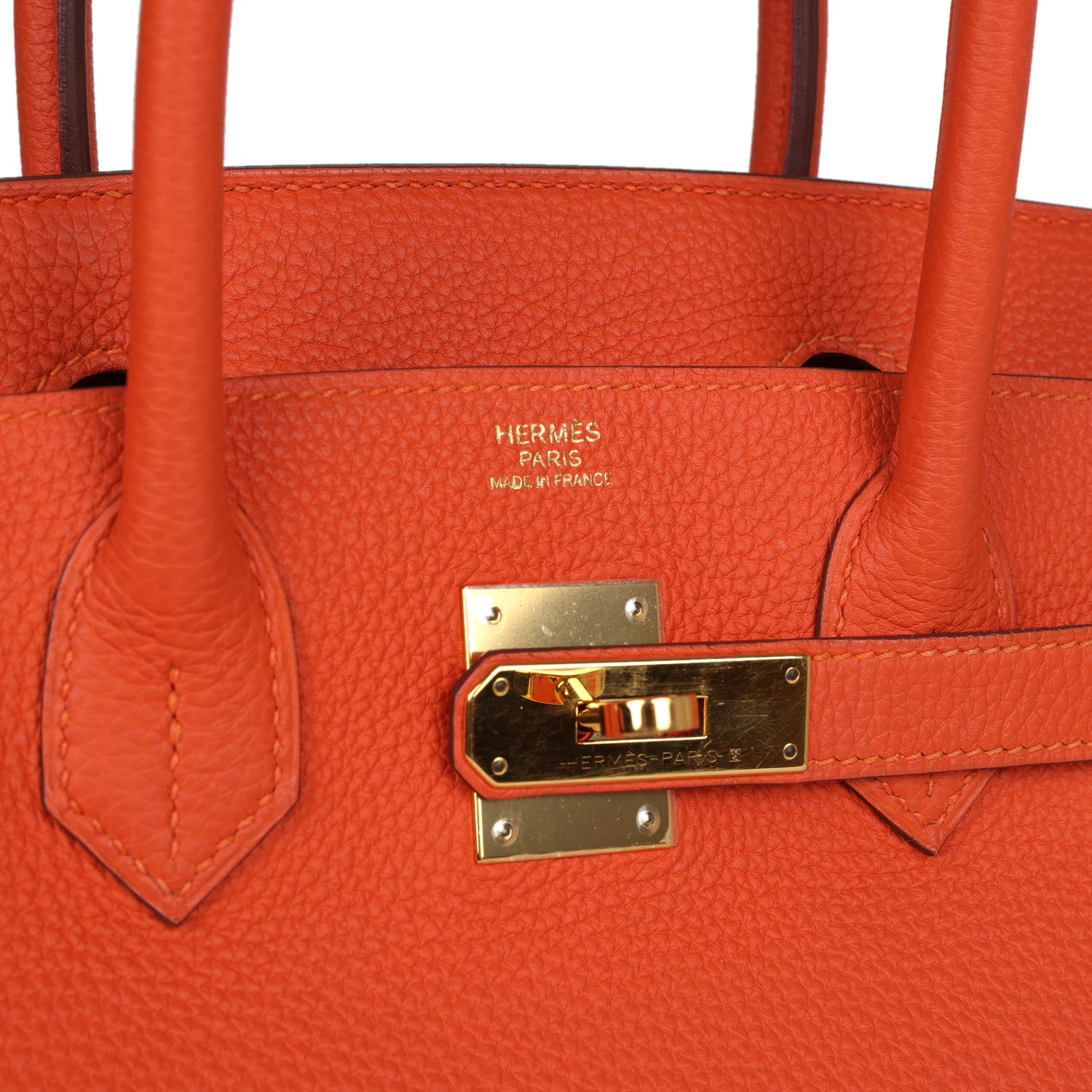New Hermes Birkin 30 Feu Togo Gold Hardware