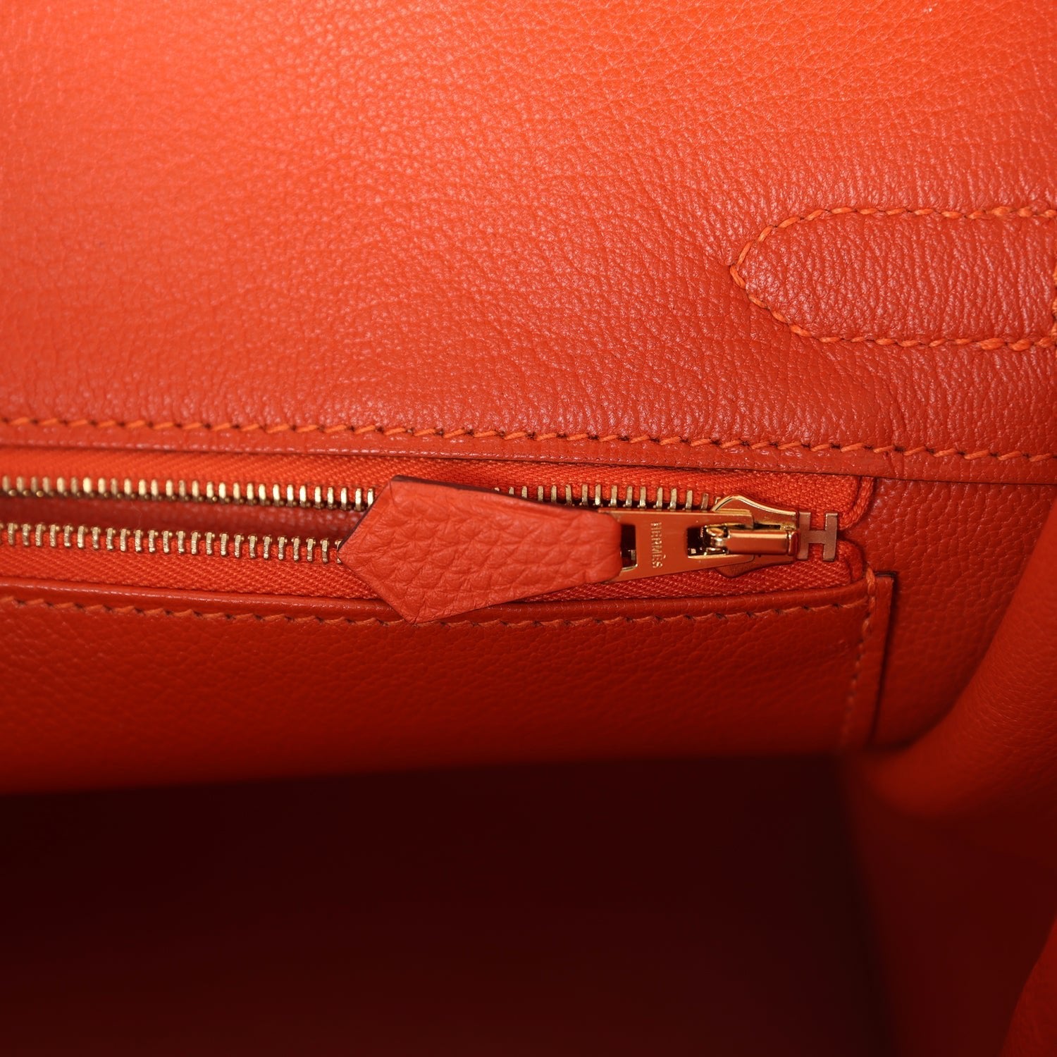 New Hermes Birkin 30 Feu Togo Gold Hardware