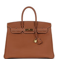 Hermes Birkin 35 Gold Togo Gold Hardware