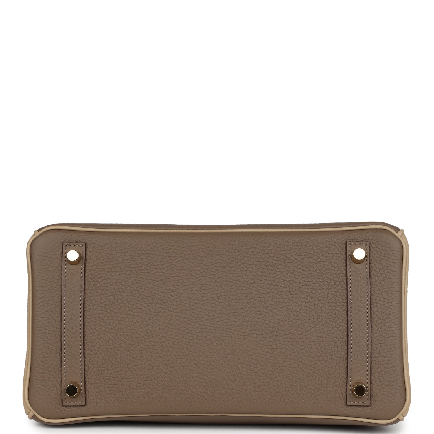 Hermes Special Order (HSS) Birkin 30 Bi-Color Gris Tourterelle and Etoupe Clemence Brushed Gold Hardware