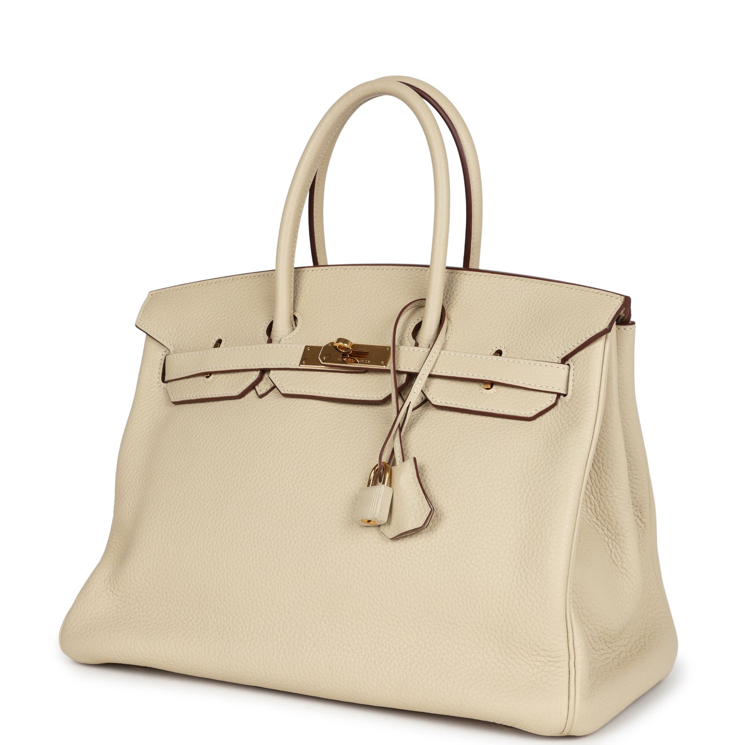 Hermes Birkin 35 Parchemin Clemence Gold Hardware