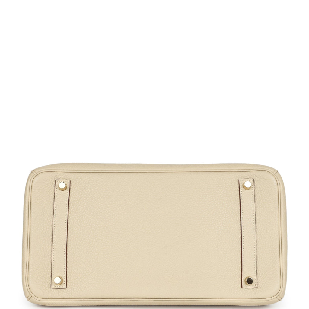 Hermes Birkin 35 Parchemin Clemence Gold Hardware