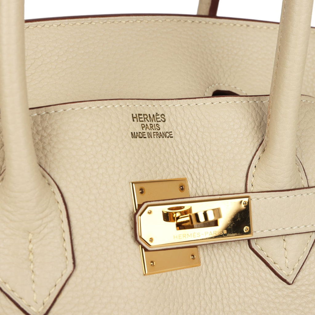 Hermes Birkin 35 Parchemin Clemence Gold Hardware