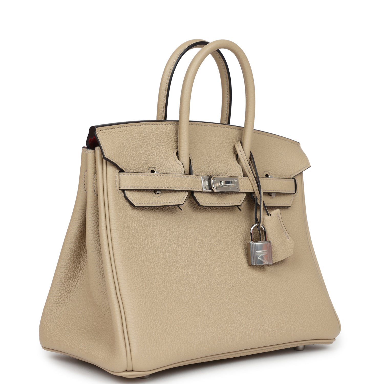 New Hermes Birkin 25 Trench Verso Togo Palladium Hardware