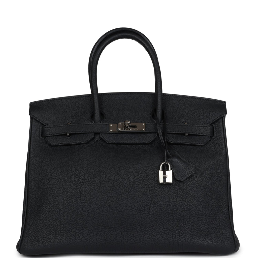 Hermes Birkin 35 Black Fjord Palladium Hardware