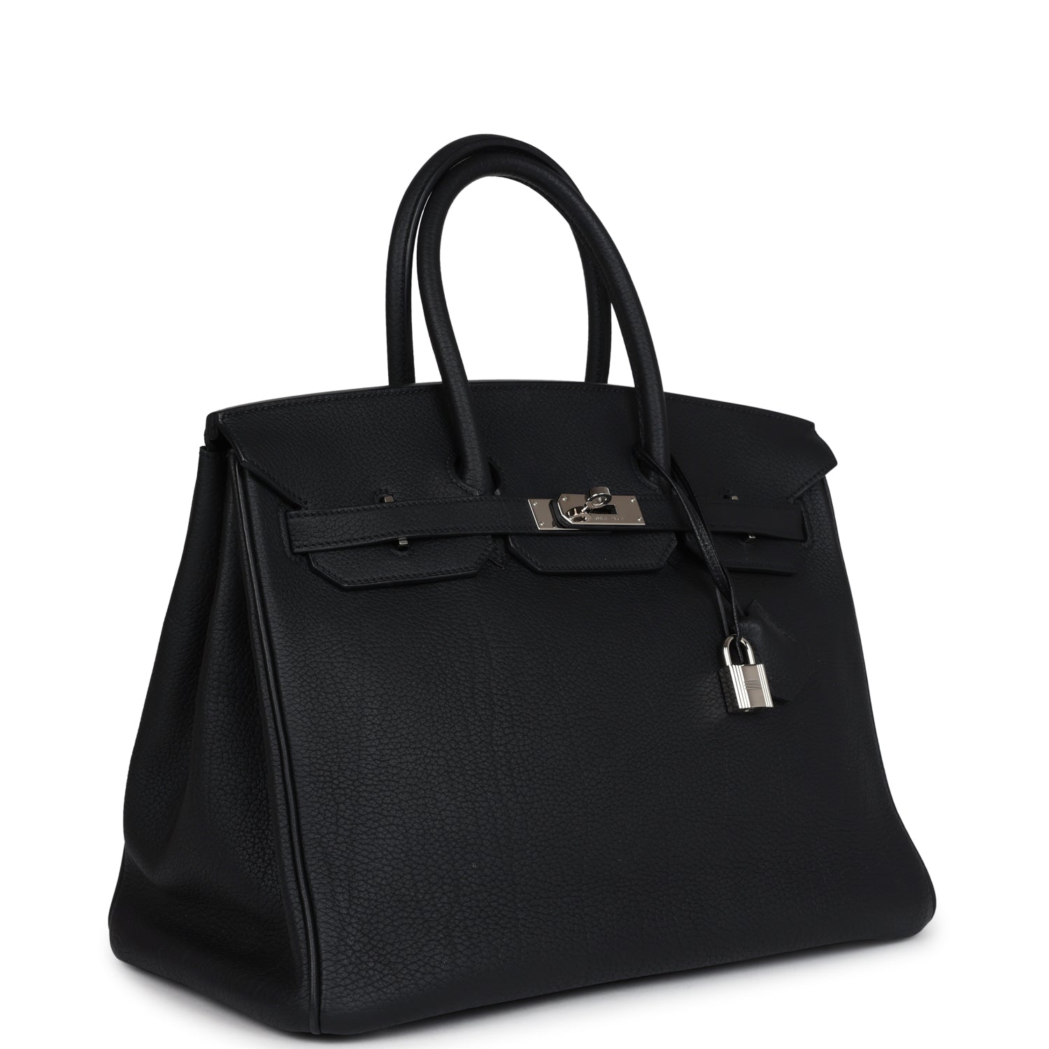 Hermes Birkin 35 Black Fjord Palladium Hardware