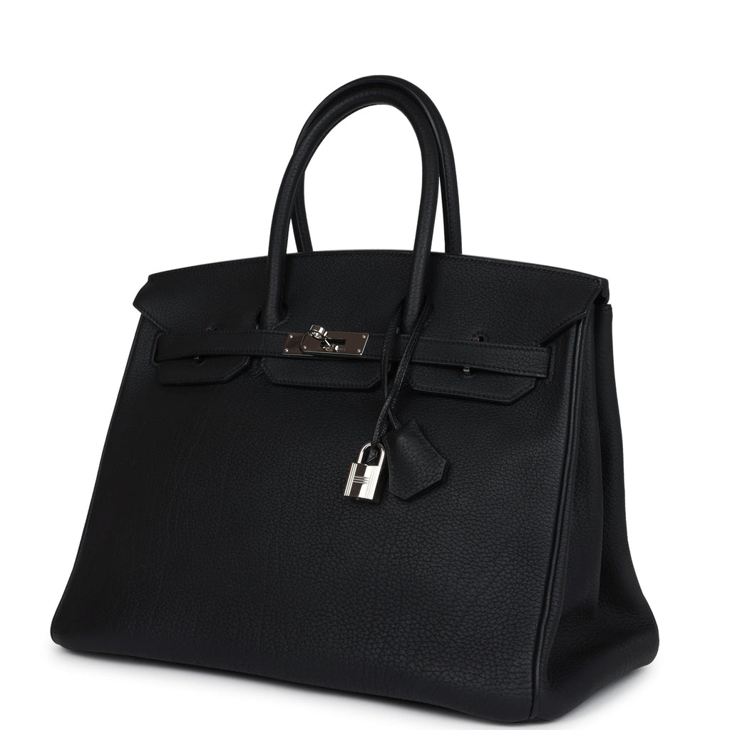 Hermes Birkin 35 Black Fjord Palladium Hardware