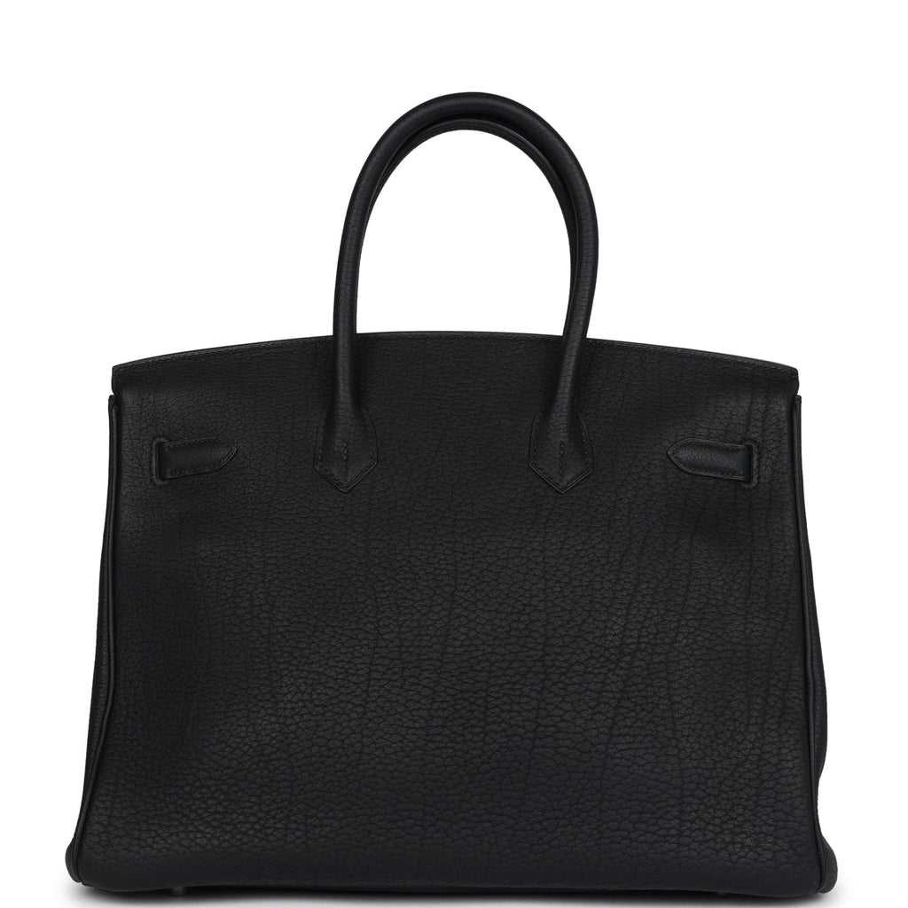 Hermes Birkin 35 Black Fjord Palladium Hardware