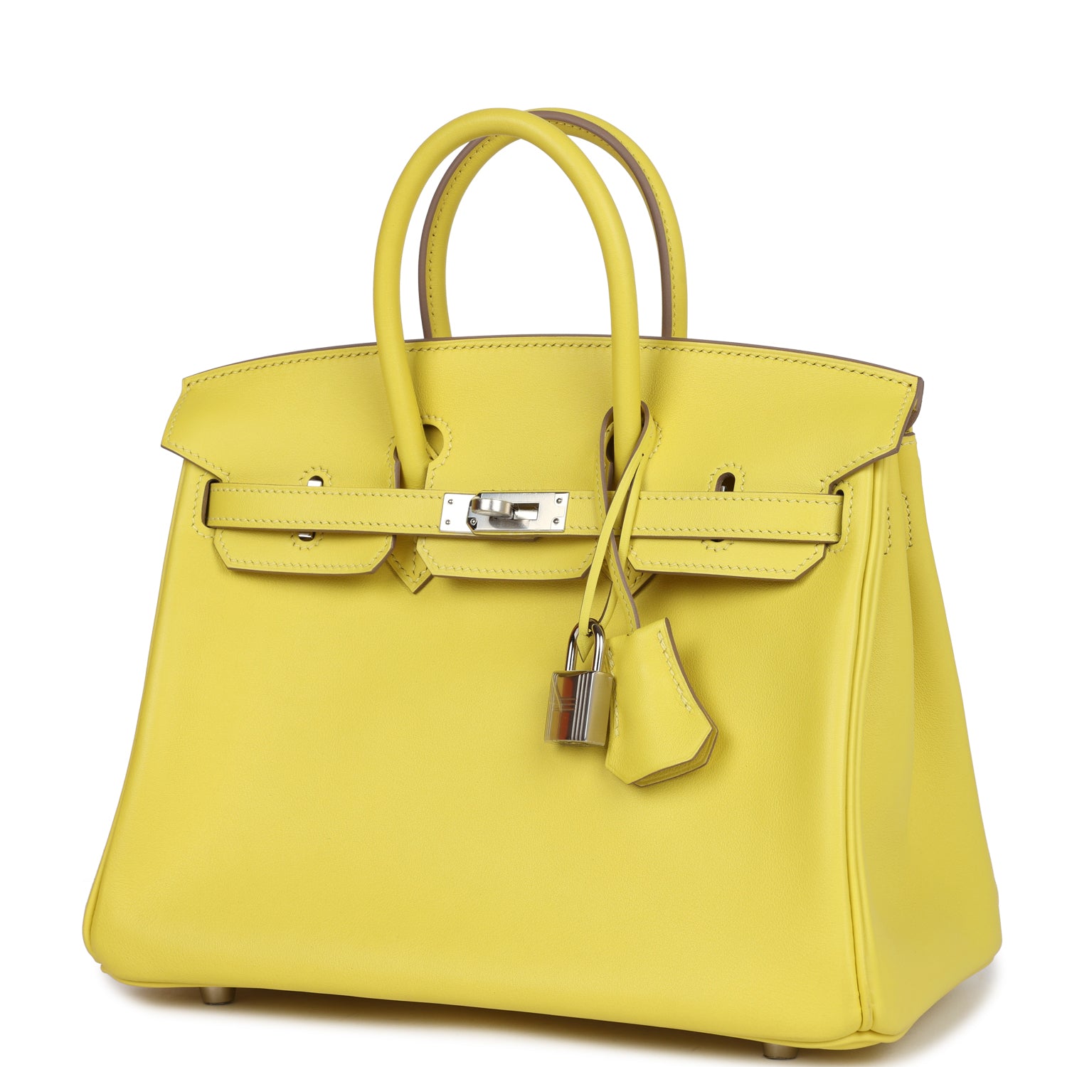 Hermes Birkin 25 Lime Swift Palladium Hardware