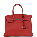 New Hermes Birkin 30 Vermillon Togo Palladium Hardware