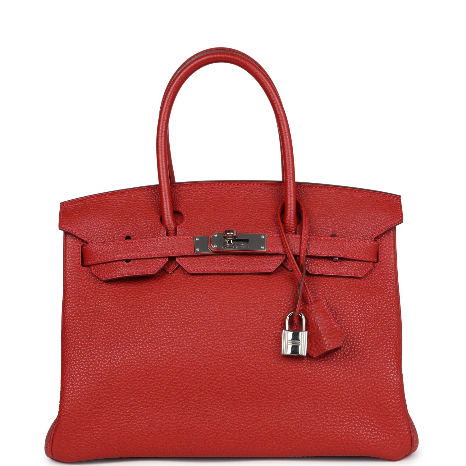 New Hermes Birkin 30 Vermillon Togo Palladium Hardware