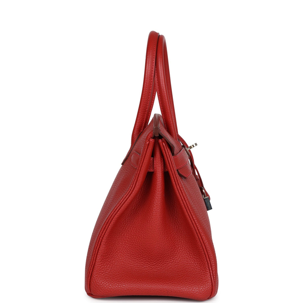 New Hermes Birkin 30 Vermillon Togo Palladium Hardware