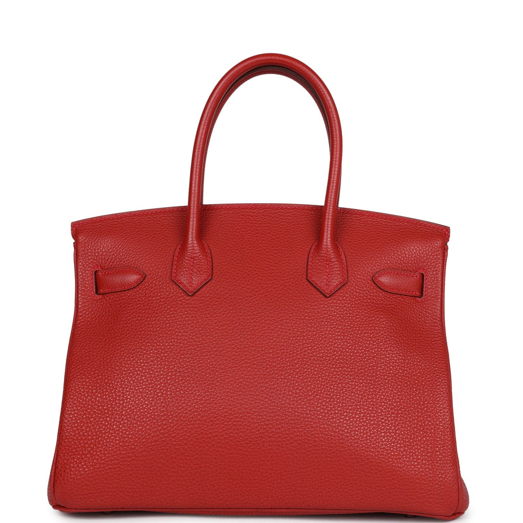 New Hermes Birkin 30 Vermillon Togo Palladium Hardware