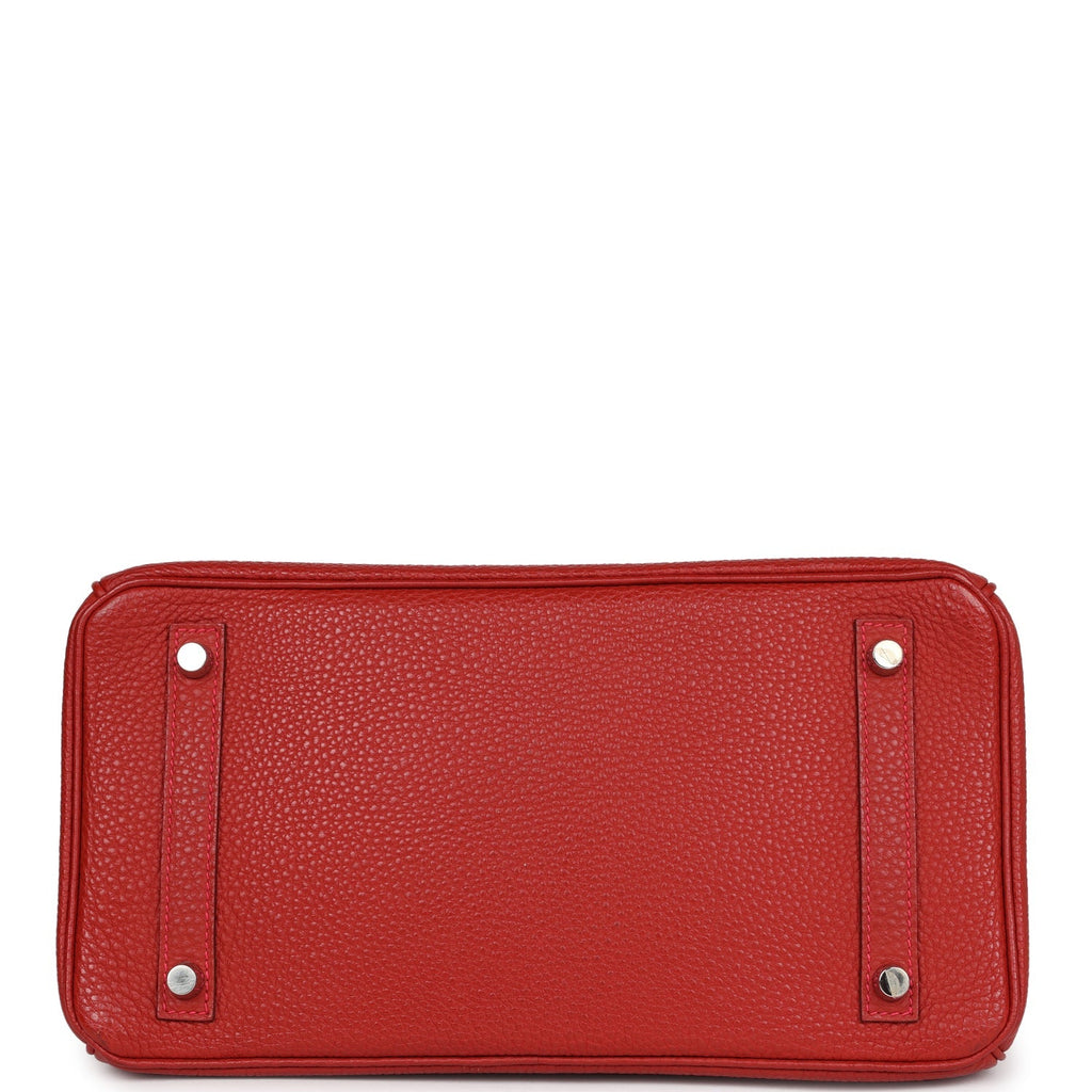 New Hermes Birkin 30 Vermillon Togo Palladium Hardware