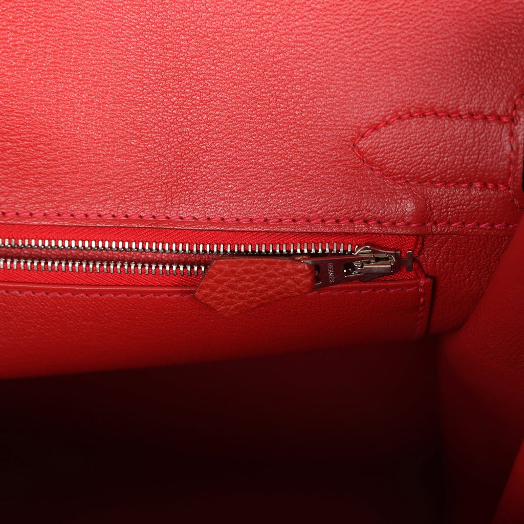 New Hermes Birkin 30 Vermillon Togo Palladium Hardware