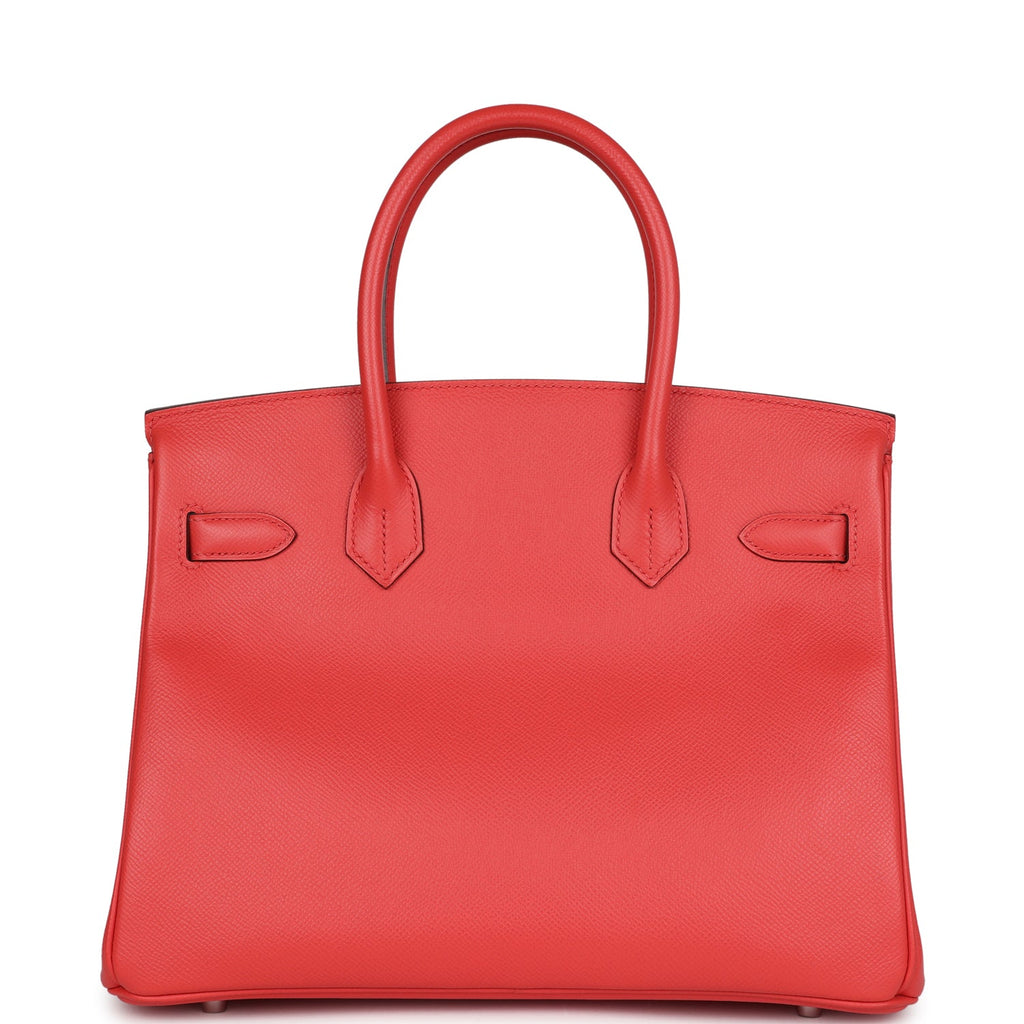 New Hermes Birkin 30 Rose Jaipur Epsom Palladium Hardware