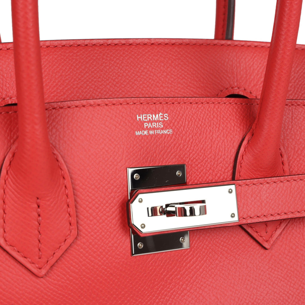 New Hermes Birkin 30 Rose Jaipur Epsom Palladium Hardware