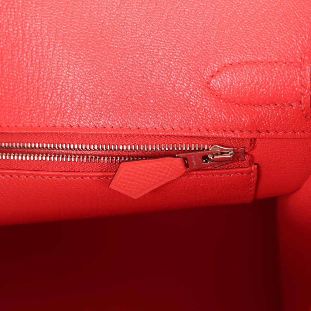 New Hermes Birkin 30 Rose Jaipur Epsom Palladium Hardware