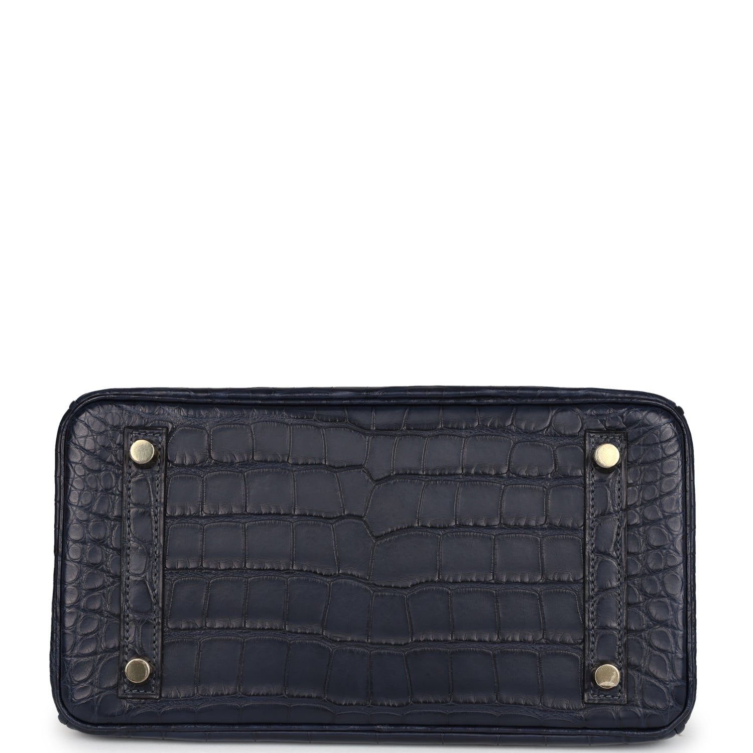 Hermes Birkin 25 Bleu Indigo Matte Alligator Gold Hardware