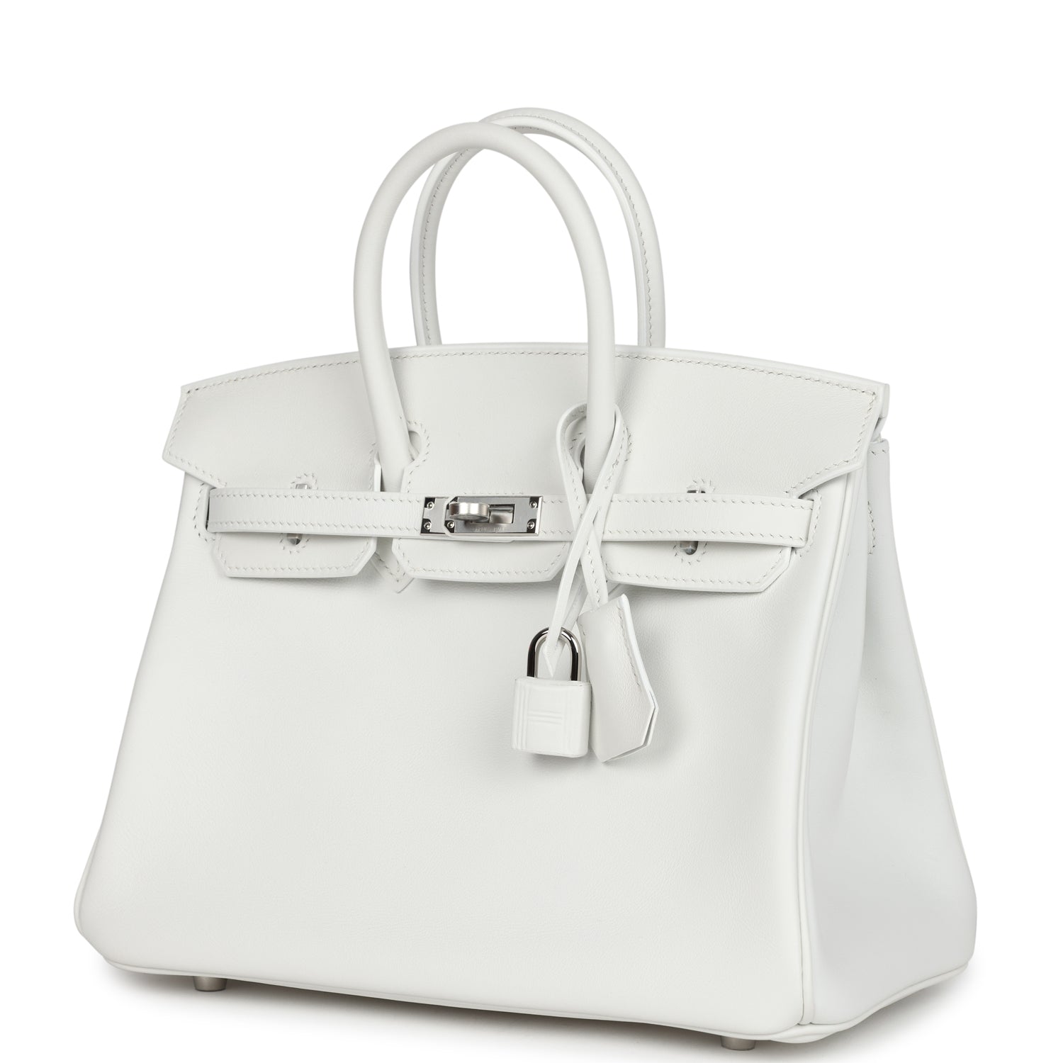 Hermes Birkin 25 New White Swift Palladium Hardware