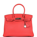 New Hermes Birkin 30 Rose Jaipur Clemence Palladium Hardware