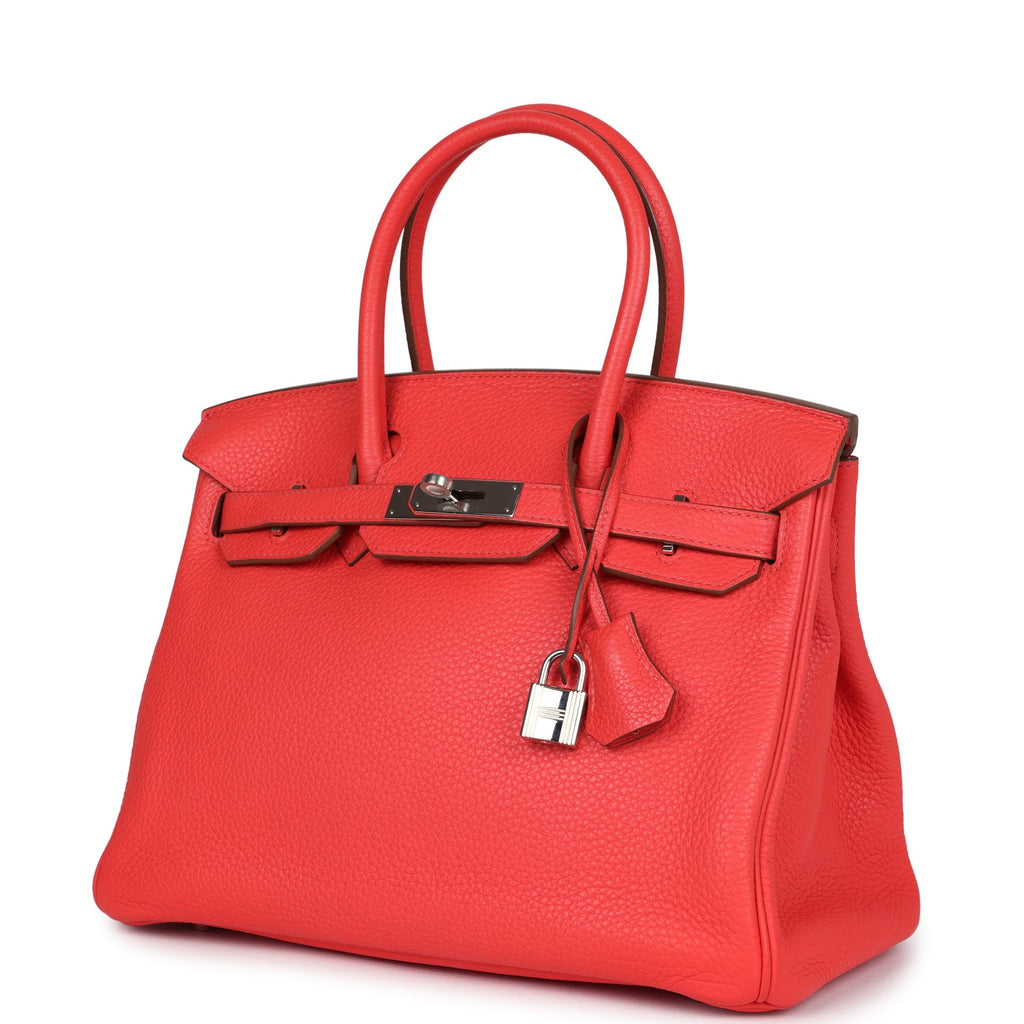 New Hermes Birkin 30 Rose Jaipur Clemence Palladium Hardware