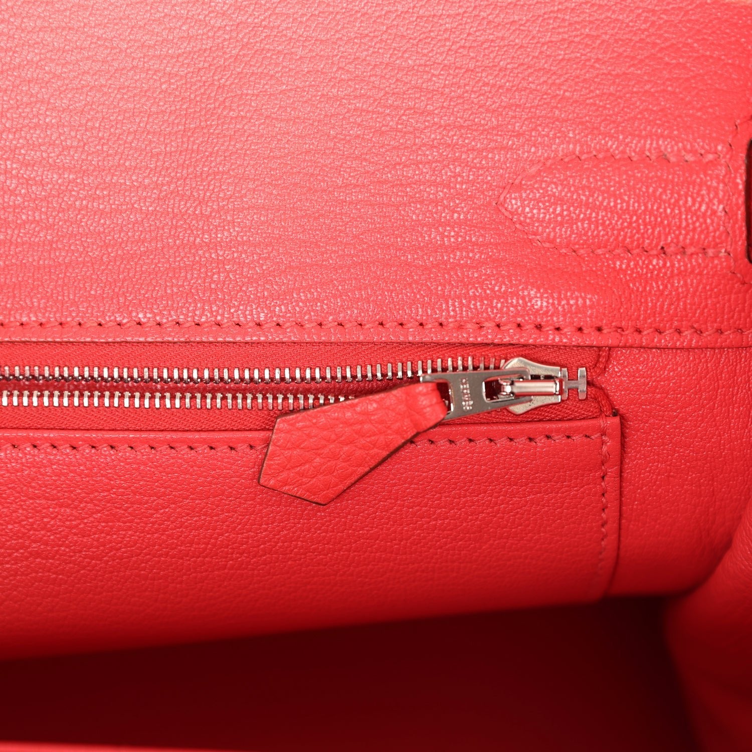 New Hermes Birkin 30 Rose Jaipur Clemence Palladium Hardware