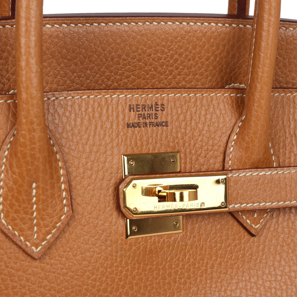New Hermes HAC Birkin 32 Naturel Ardennes Gold Hardware