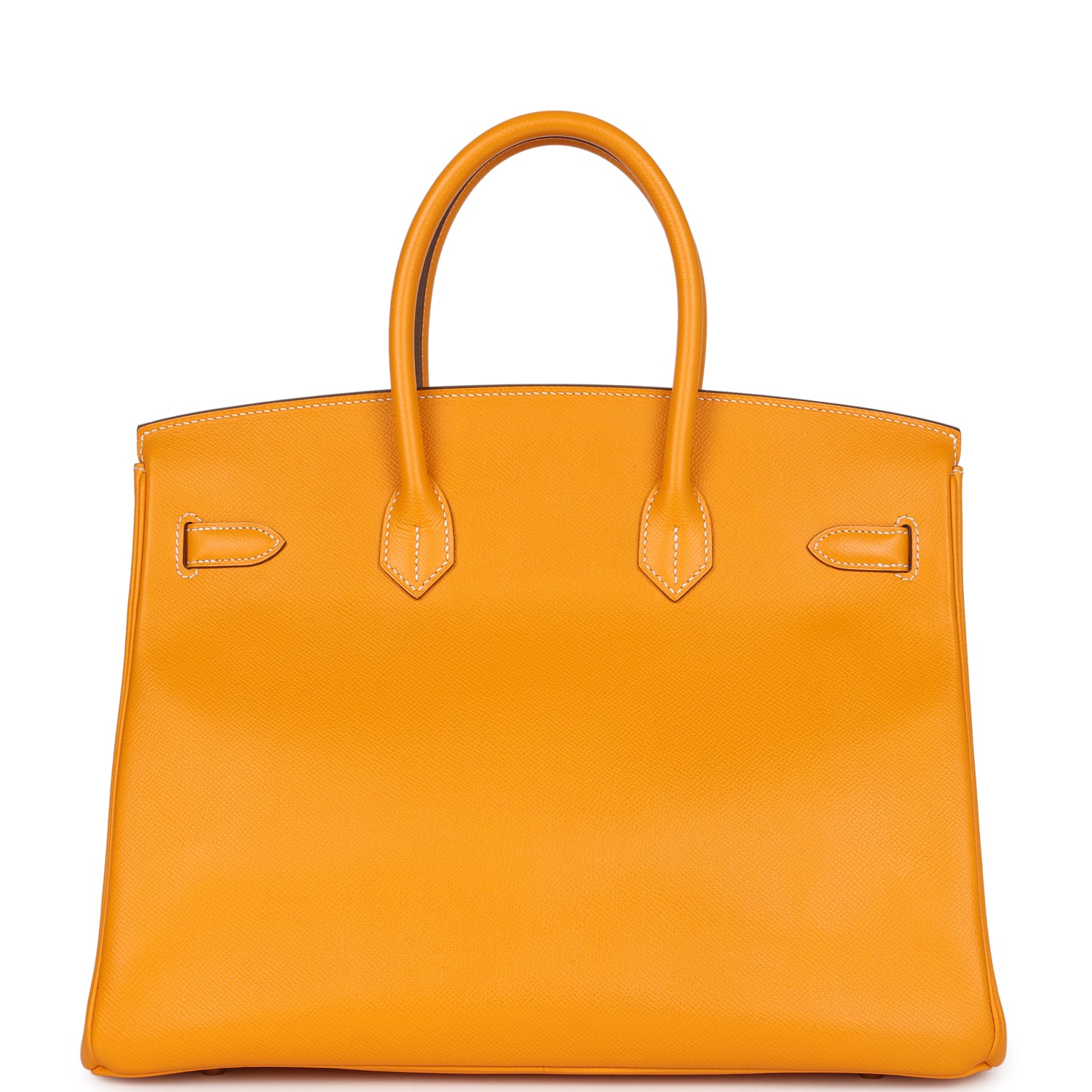Pre-owned Hermes Birkin 35 Jaune D'or Candy Epsom Permabrass Hardware