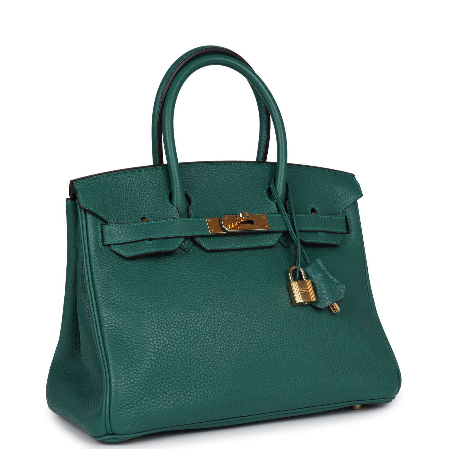 New Hermes Birkin 30 Malachite Clemence Gold Hardware