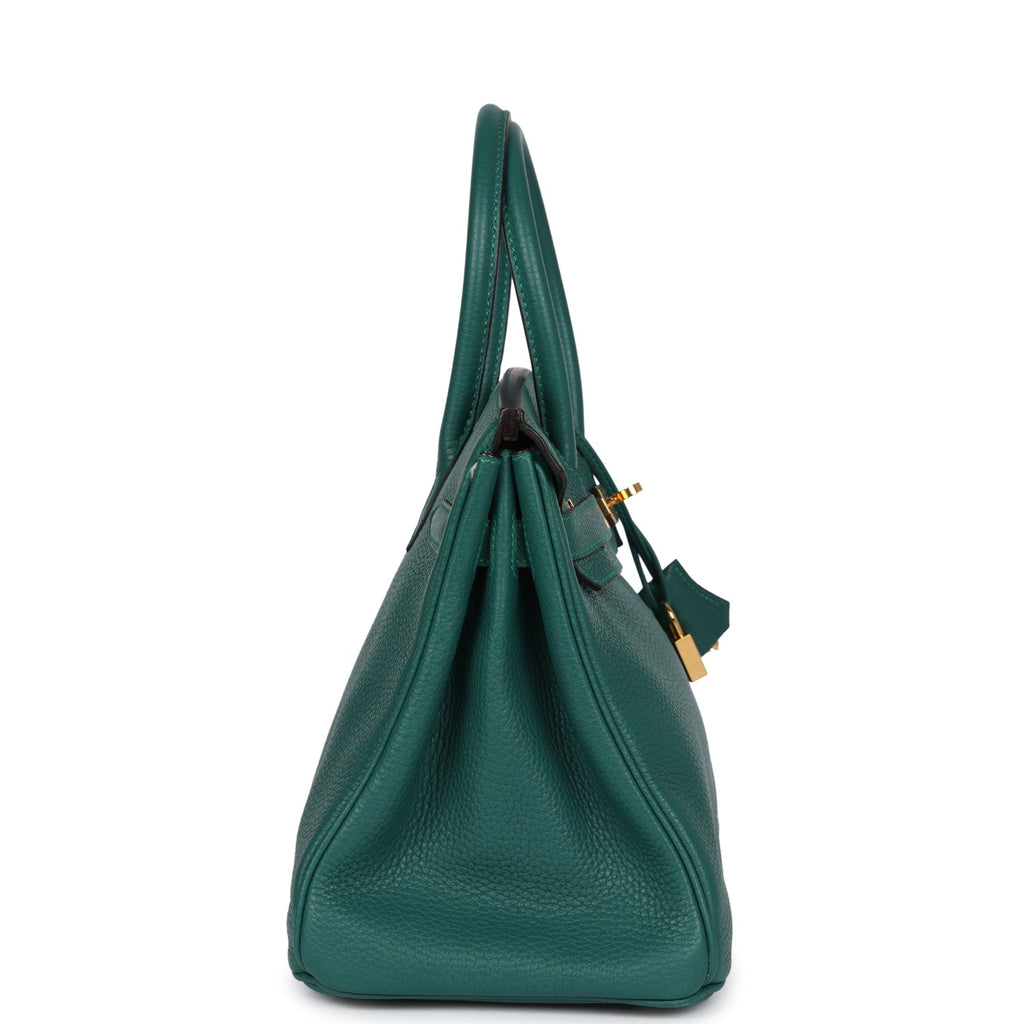 New Hermes Birkin 30 Malachite Clemence Gold Hardware