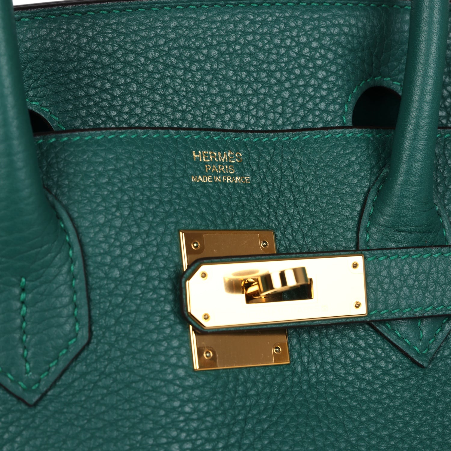 New Hermes Birkin 30 Malachite Clemence Gold Hardware