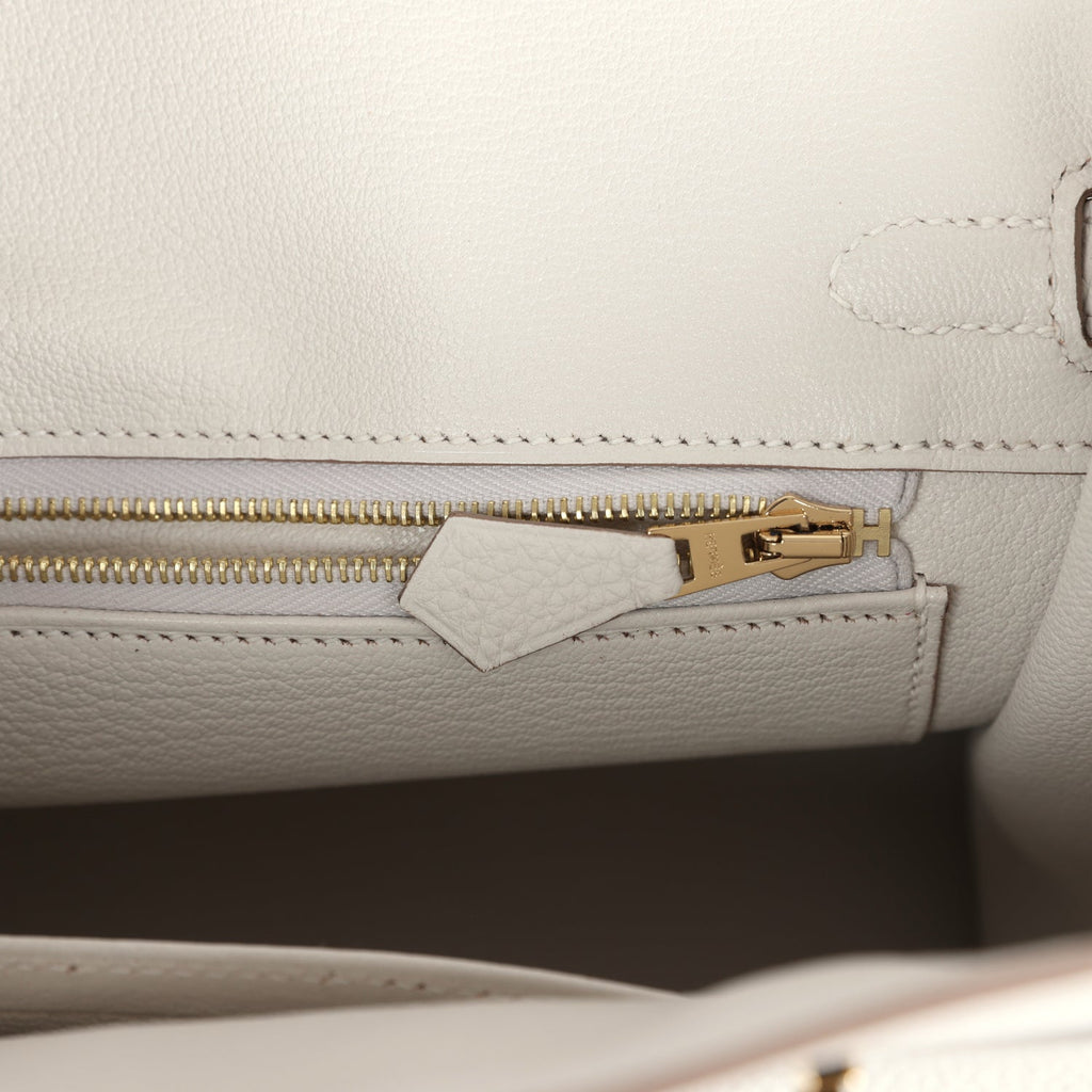 Hermes Birkin 25 Gris Pale Togo Gold Hardware