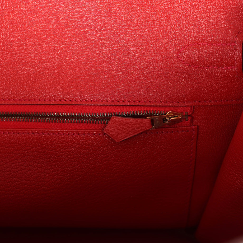 Pre-owned Hermes Birkin 35 Rouge Tomate Togo Gold Hardware