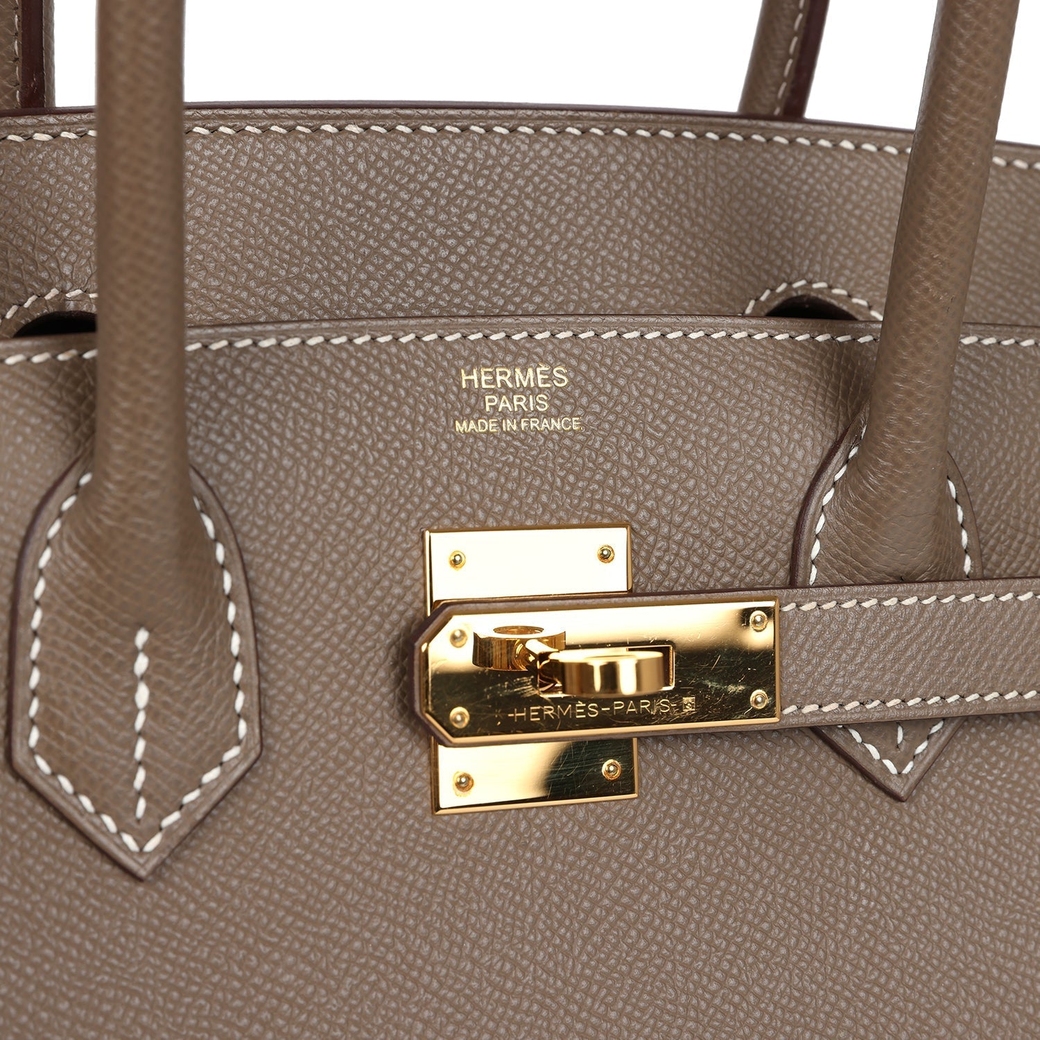 Hermes Birkin Sellier 30 Etoupe Epsom Gold Hardware