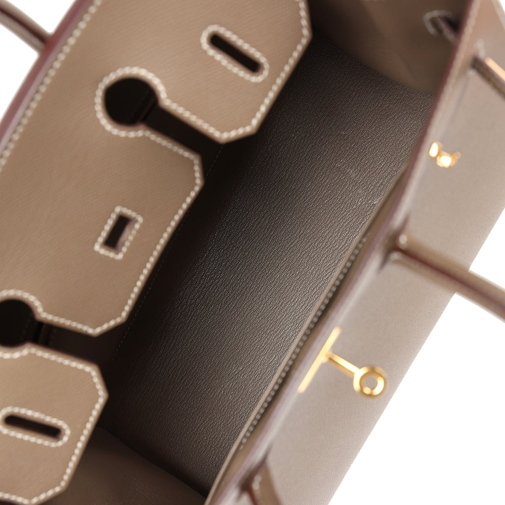 Hermes Birkin Sellier 30 Etoupe Epsom Gold Hardware