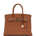 Hermes Birkin 30 Gold Togo Gold Hardware