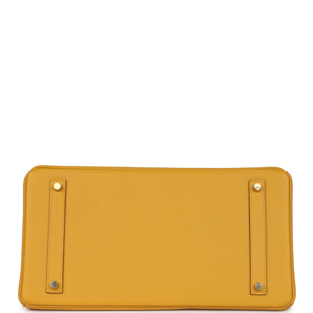 Hermes Birkin 35 Jaune Ambre Epsom Gold Hardware