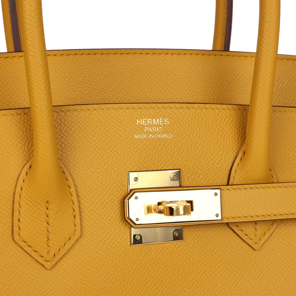 Hermes Birkin 35 Jaune Ambre Epsom Gold Hardware