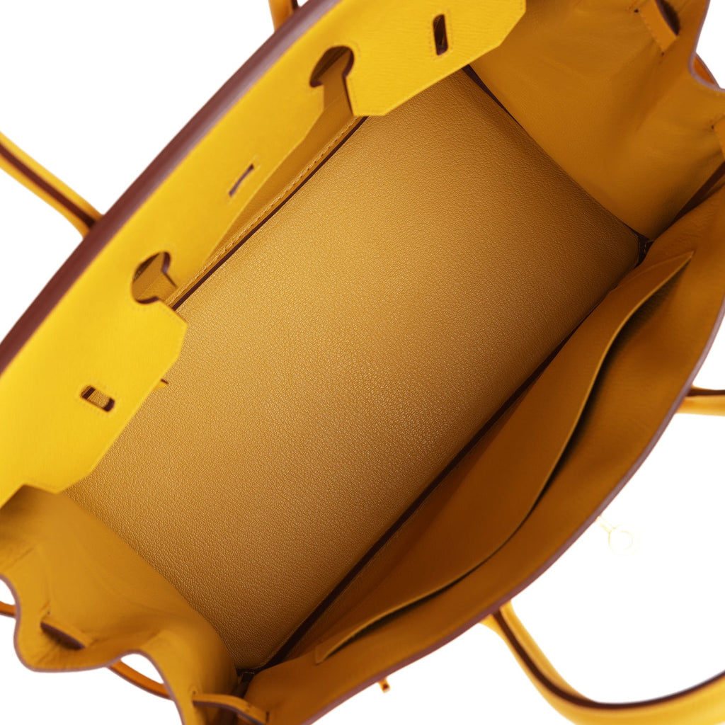 Hermes Birkin 35 Jaune Ambre Epsom Gold Hardware