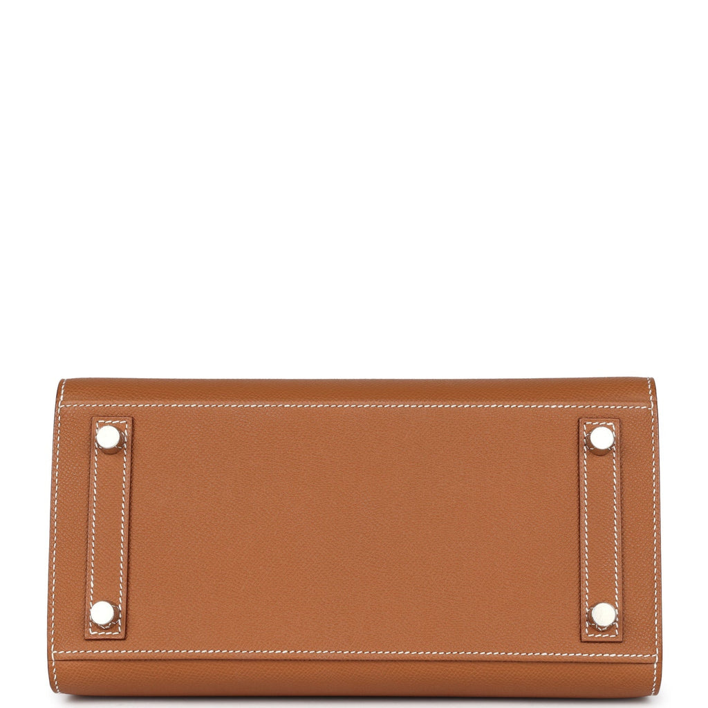 Hermes Birkin Sellier 25 Gold Epsom Palladium Hardware