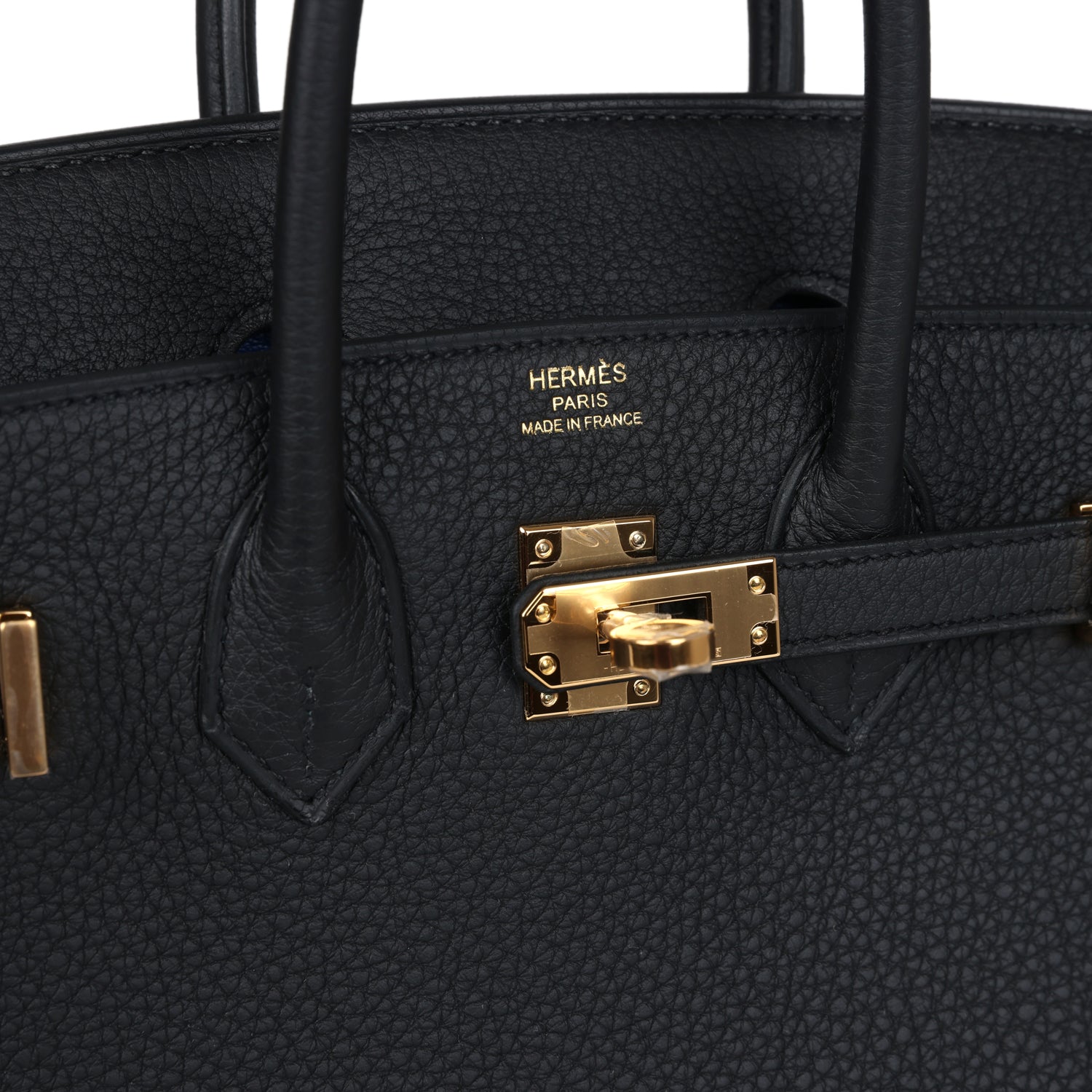 Hermes Birkin 25 Black Verso Togo Gold Hardware