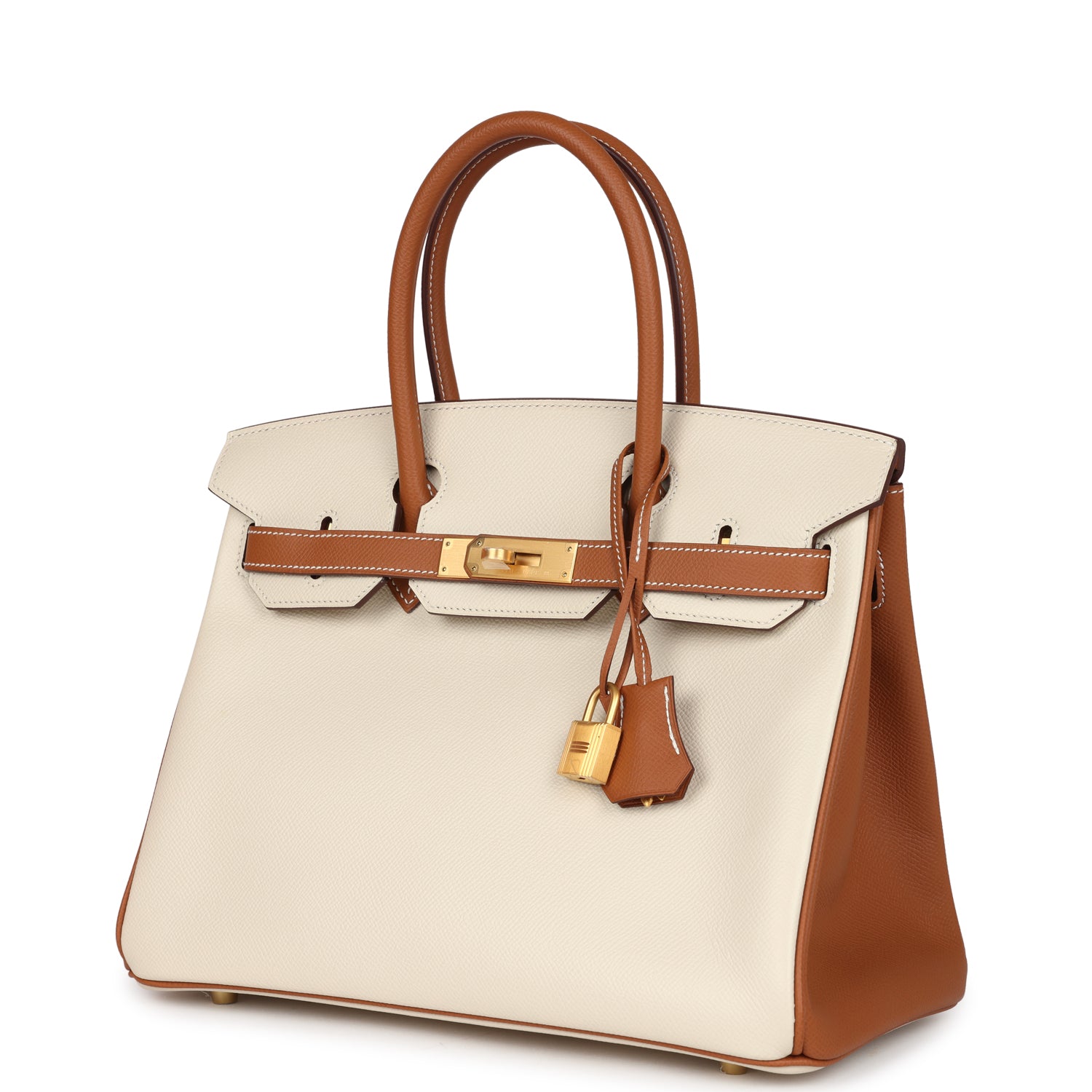 Hermes Special Order (HSS) Birkin 30 Craie and Gold Epsom Brushed Gold Hardware