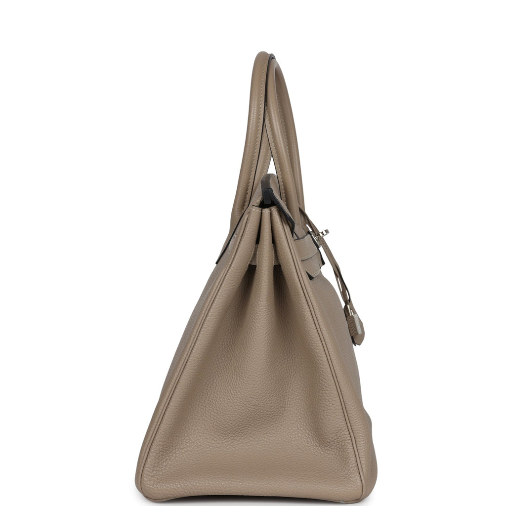 Hermes Birkin 35 Gris Tourterelle Togo Palladium Hardware