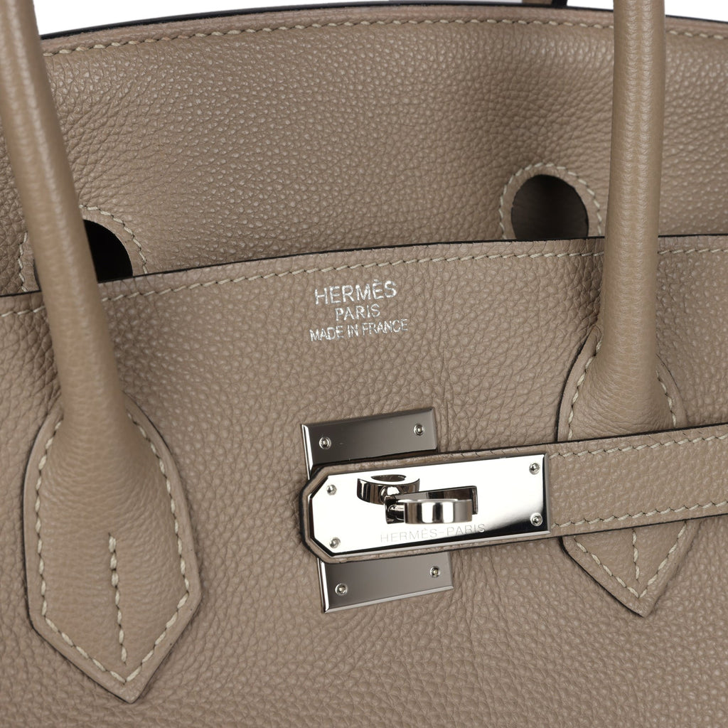 Hermes Birkin 35 Gris Tourterelle Togo Palladium Hardware