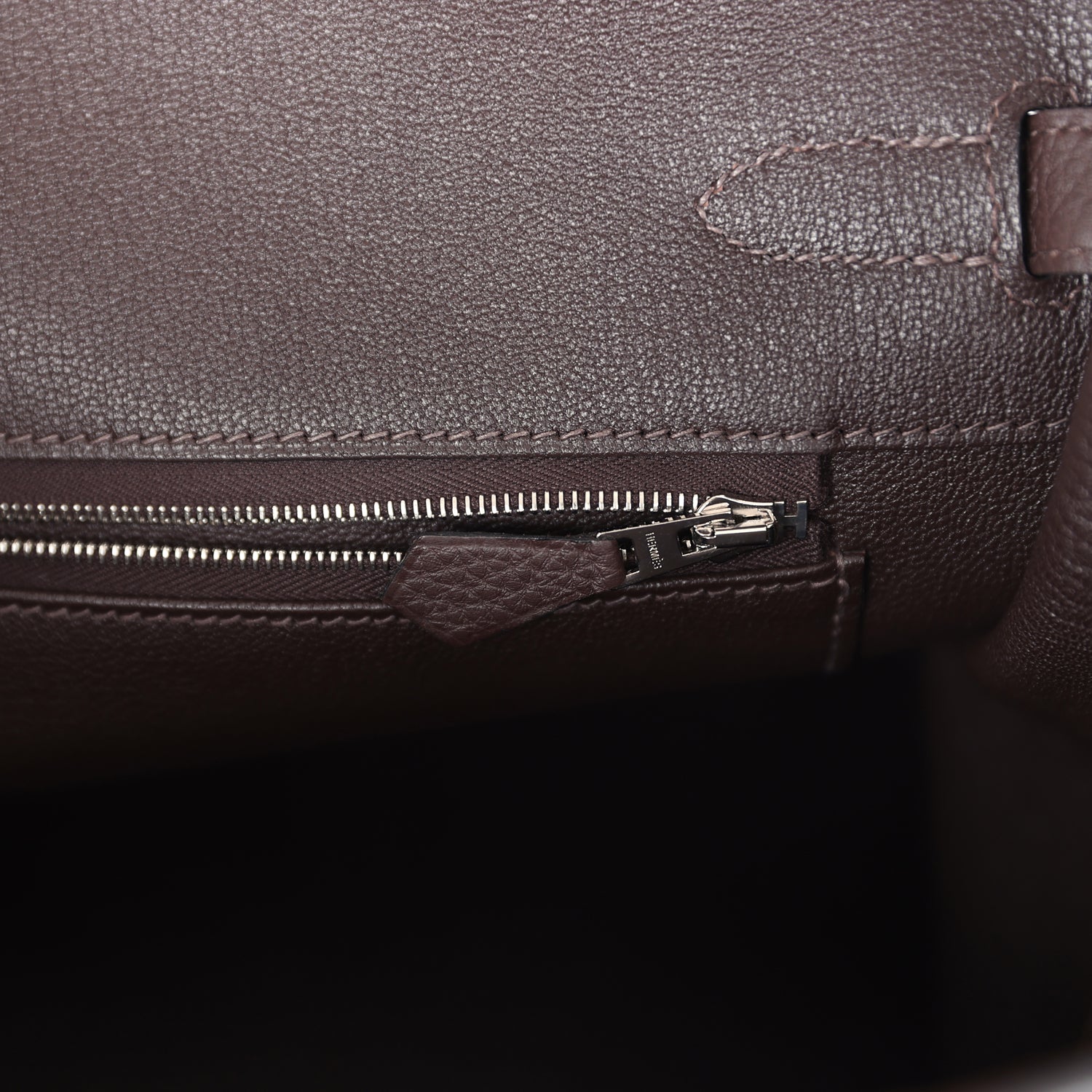 Hermes Birkin 35 Chocolat Togo Palladium Hardware