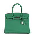 New Hermes Birkin 30 Cactus Epsom Palladium Hardware