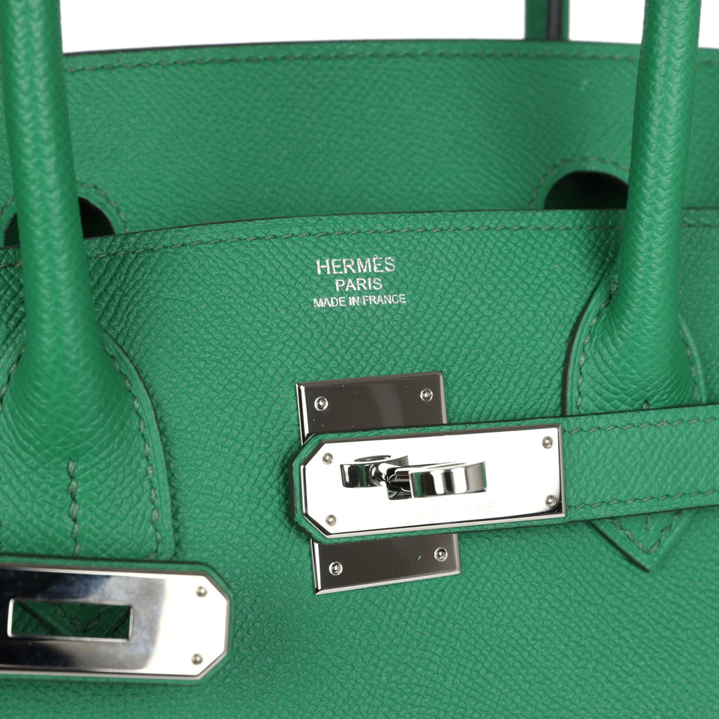 New Hermes Birkin 30 Cactus Epsom Palladium Hardware